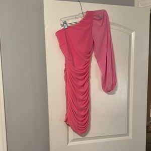 Elegant Pink Hello Molly One-Shoulder Dress